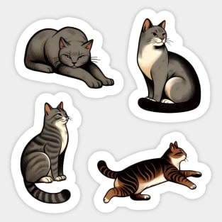 Cat collection sticker set Sticker